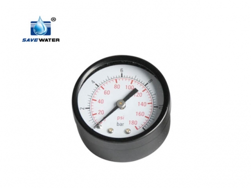 0-12bar Painted steel rear entry pressure gauge