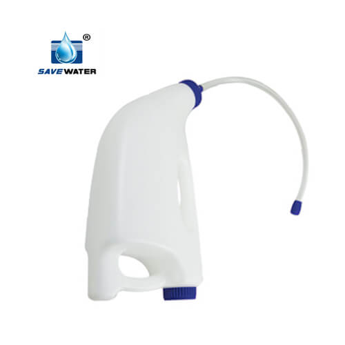 Calf feeding bottle with plastic stomach tube